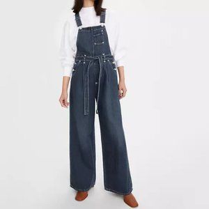. Levi's Red Loose Denim Overalls NWT